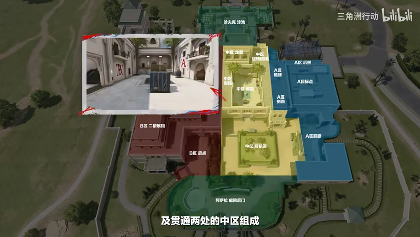 萨米尔山庄攻防指南：A 区、B 区和中路的关键位置